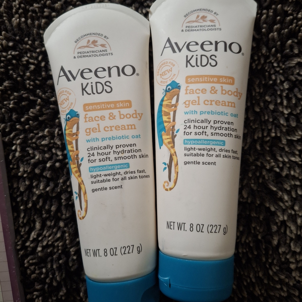 Kids Sensitive Skin Face & Body Gel Cream - Blue and White